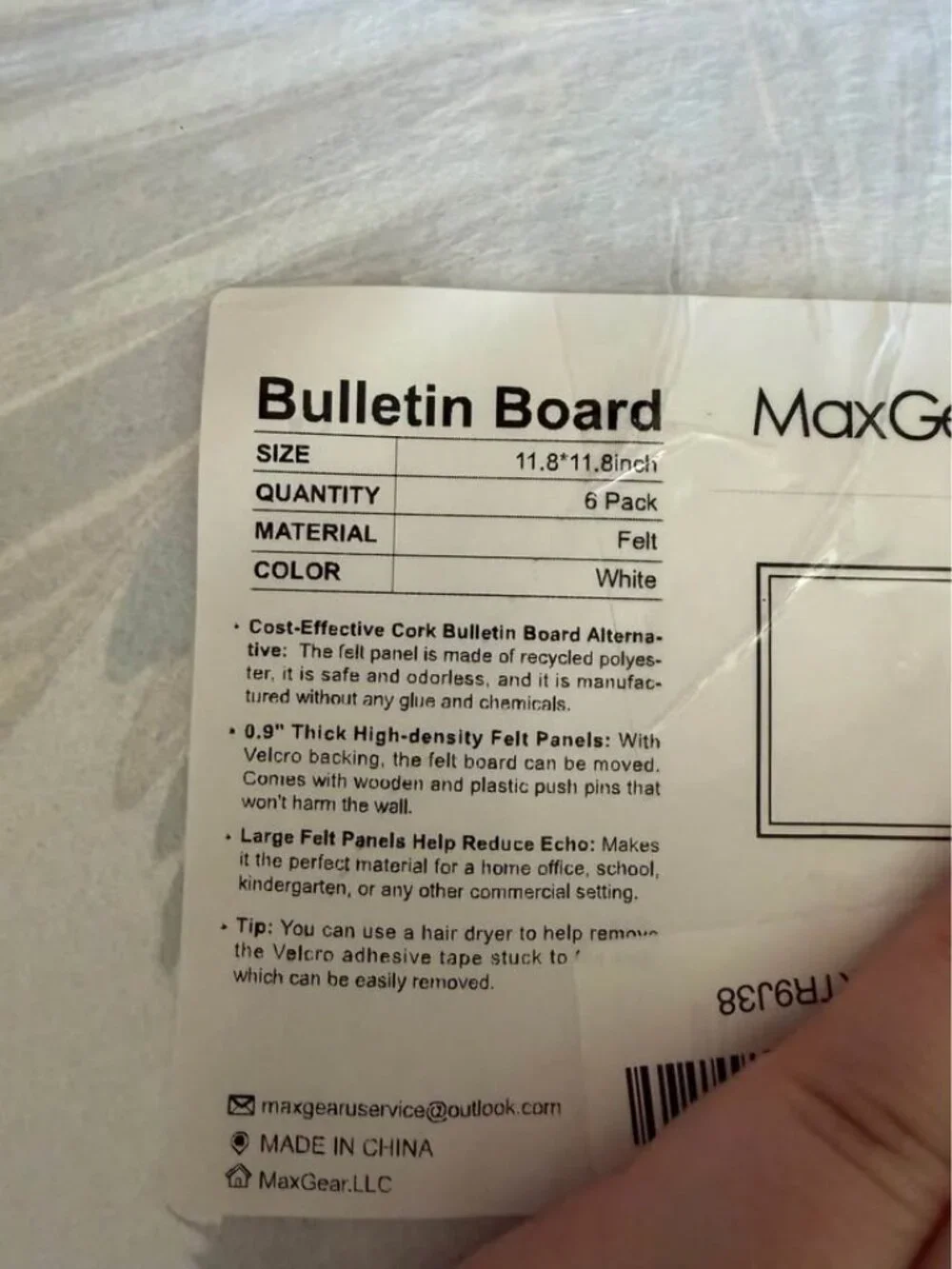 6 bulletin board tiles - white